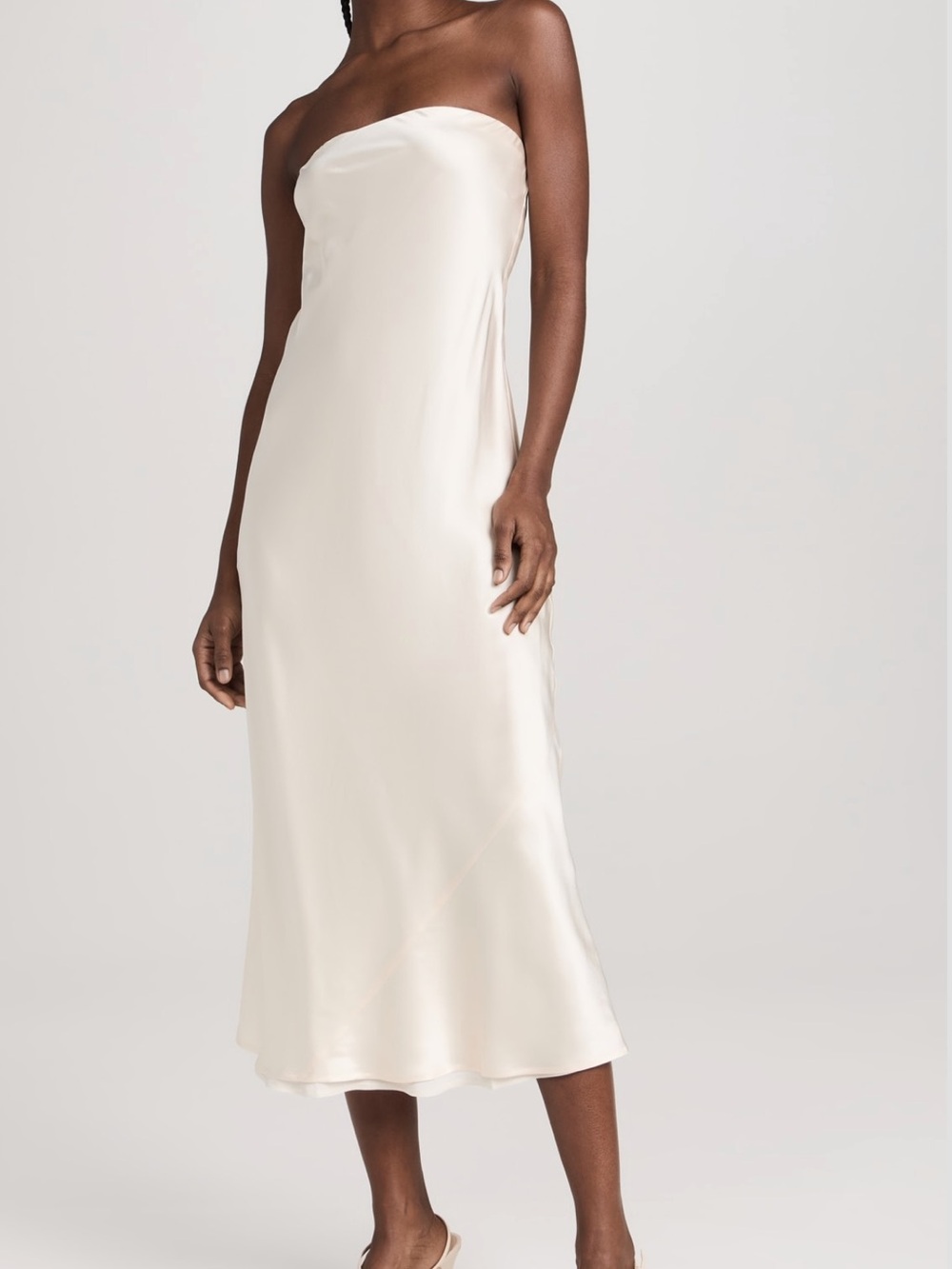 NWT Reformation Joana Silk Strapless Dress